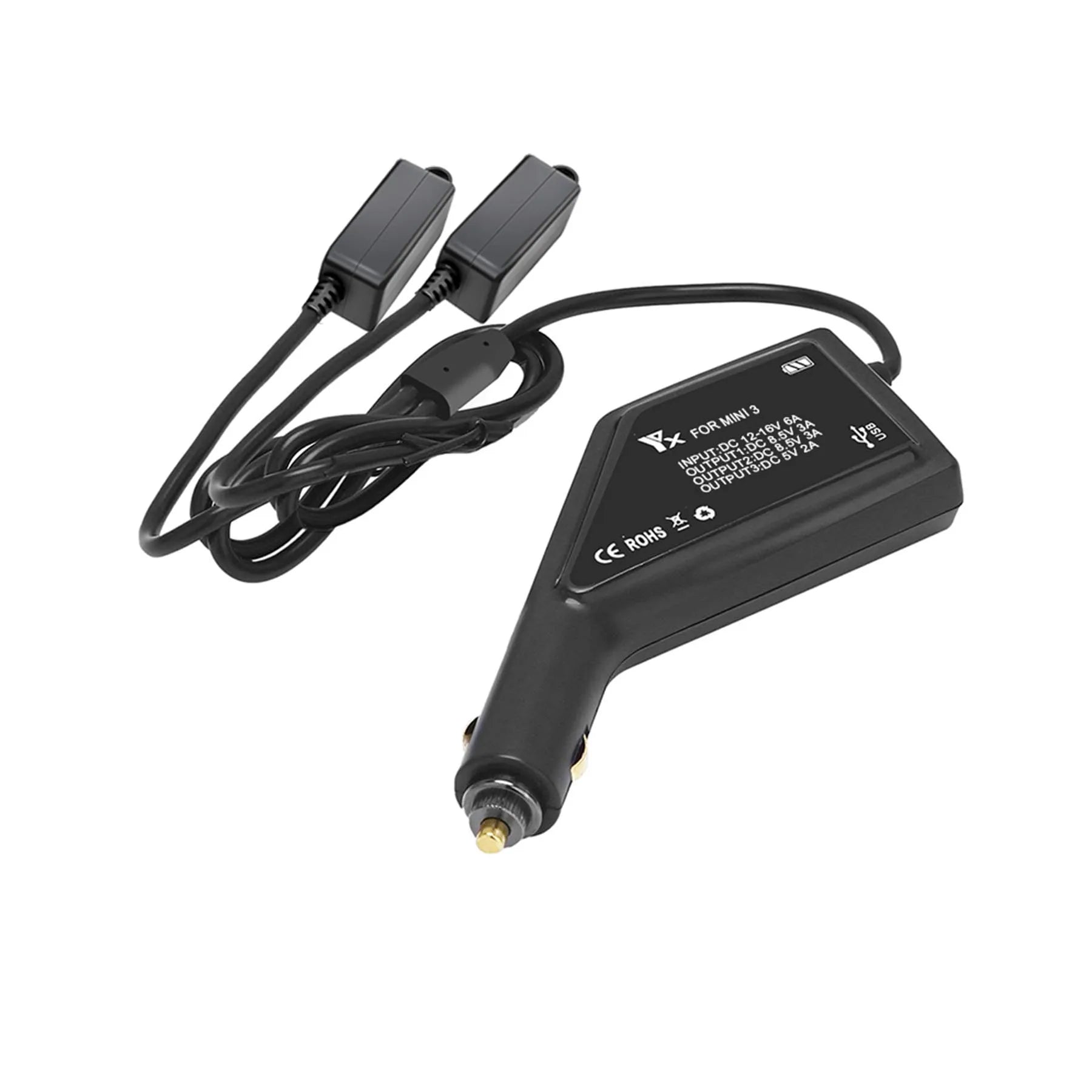 3 in 1 Car Cargador For DJI Mini 3/3 Pro/4 Pro Intelligent Battery Charging Hub Car Connector USB Adapter Multi 2 Battery 3 in 1 Car Cargador For DJI Mini 3/3 Pro/4 Pro Intelligent Battery Charging Hub Car Connector USB Adapter Multi 2 Battery
